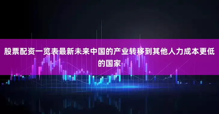 股票配资一览表最新未来中国的产业转移到其他人力成本更低的国家